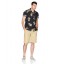 28 Palms Men's Standard-Fit 100% Cotton Hawaiian Shirt, Black Pineapple, X-Small