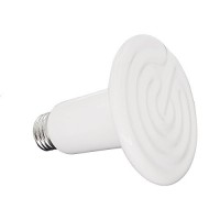 Reptile Heat Bulb Aiicioo Ceramic Heat Emitter No Harm No Light Infrared Heater Lamp White (60Watt)