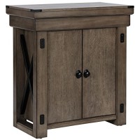 Ameriwood Home Wildwood Aquarium Stand, 20 gallon, Rustic Gray