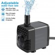 Ankway Upgraded 210GPH(787L/H, 15W) Submersible Water Pump Humanized Rotation Switch with 2 Nozzles for Pond, Aquarium, Fish Tank Fountain Water Pu...