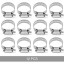 Anpro Pack of 12 Hose Clamp Stainless Steel Clamps Worm-Gear Hose Clamp, Miniature Power-Seal Worm-Drive Kit, 1/2"-1-1/16"(14-27mm)