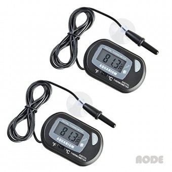 AODE® (2-Pack, Black) Digital LCD Fish Tank Aquarium Thermometer 600009