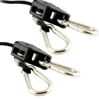 Apollo Horticulture GLRP18 Pair of 1/8" Adjustable Grow Light Rope Hanger w/ Improved Metal Internal Gears