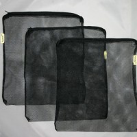 AquaCity Universal Filter Media Bags for Pelletized Carbon, Bio Balls, Ceramic Rings, Ammonia Remover (Black, 12.5"x 10.75" 3-Pack)