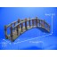 Bamboo Bridge (L) resin Aquarium Ornament Decor 6.77"x1.5"x 2.36" cones cave pet