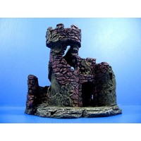 Castle 6.5"x4.5"x6" Aquarium Ornament Decor resin Fort Bunker house Building