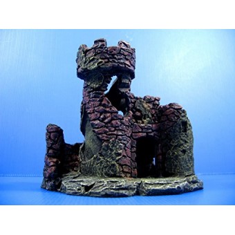 Castle 6.5"x4.5"x6" Aquarium Ornament Decor resin Fort Bunker house Building