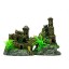 Towers Castle Cave 8.8" Aquarium Ornament Decor resin Fort Bunker house Building