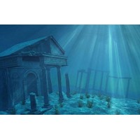 SPORN Aquarium Background, Static Cling, Ruins 36" x 18"