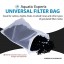 Large Aquarium Mesh Media Filter Bags - High Flow 500 micron - 3 pack - 8" by 12" with Drawstrings for Activated Carbon - Reusable Fish Tank Charco...