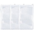Large Aquarium Mesh Media Filter Bags - High Flow 500 micron - 3 pack - 8" by 12" with Drawstrings for Activated Carbon - Reusable Fish Tank Charco...