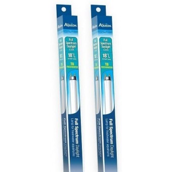 (2 Pack) Aqueon Fish Aquarium Lights T8 Lamp, Daylight, 18-inch, 15 Watt