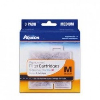 Aqueon Water Filter Cartridge Replacement 06084 Medium 10 Gallon Aquarium, 3 Pack