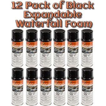 12 Pack Black Waterfall Foam 12oz Can Atlantic Water Gardens