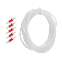 APTWONZ 5M Silicone Airline Tubing 3/16 Standard Aquarium Pump Hose with 5 pcs Check Valves for Fish Tank