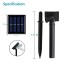 Solar LED Landscape Spotlight,Waterproof 6 LEDs Pond Light Underwater Light Adjustable Lighting Angle,Security Lighting Dark Sensing Auto On/Off fo...