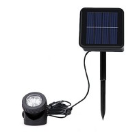 Solar LED Landscape Spotlight,Waterproof 6 LEDs Pond Light Underwater Light Adjustable Lighting Angle,Security Lighting Dark Sensing Auto On/Off fo...