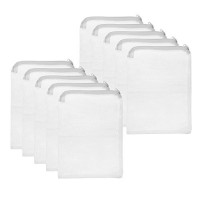 BCP 10 Pieces Nylon Aquarium Filter Media Bag Mesh Filter Bag Net Bag with Zipper White Color 11.75 x 8.25 inches