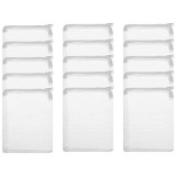 BCP 15 Pieces Nylon Aquarium Filter Media Bag Mesh Filter Bag Net Bag with Zipper White Color 8 x 5.75 inches