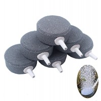 BIHRTC Pack of 6 Round Shaped Aquarium Fish Tank Air Bubble Disk Stone Airstone Diffusers