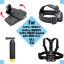 Black Pro Basic Common Outdoor Sports Kit for GoPro Hero 6/GoPro Fusion/HERO 5/Session5/4/3+/3/2/1 SJ4000/5000/6000/AKASO/APEMAN/DBPOWER/And Sony S...