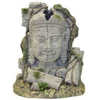 Blue Ribbon Exotic Environments Ancient Stone Head Ruin Aquarium Ornament