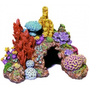 Exotic Environments Caribbean Living Reef Aquarium Ornament, Mini , 4-Inch by 3-1/2-Inch by 3-1/2-Inch