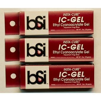 3 Pack IC-Gel Insta Cure Cyanoacrylate Gel Coral Glue .7oz / 20 g