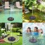 BOBOO Solar Fountain Pump,Free Standing Solar Powered Bird Bath Fountain Water Pump,1.4W Solar Outdoor Floating Fountain Pump Kit,for Garden, Pool,...