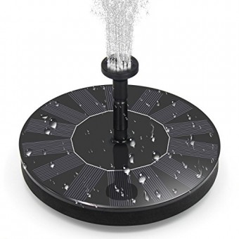 BOBOO Solar Fountain Pump,Free Standing Solar Powered Bird Bath Fountain Water Pump,1.4W Solar Outdoor Floating Fountain Pump Kit,for Garden, Pool,...