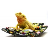 Chaise Lounge for Bearded Dragons, Sugar Skulls fabric