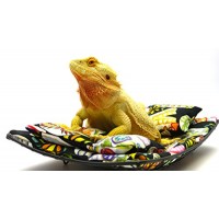 Chaise Lounge for Bearded Dragons, Sugar Skulls fabric