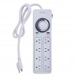 Century 8 Outlet Surge Protector with Mechanical Timer (4 Outlets Timed, 4 Outlets Always On) - White