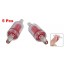 Fish Tank Aquarium Red Clear Plastic Air Pump Check Valves 5 Pcs