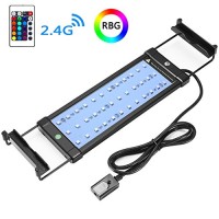 COODIA Aquarium Hood Lighting Color Changing Remote Controlled Dimmable LED Light for Aquarium/ Fish Tank, 6W 36 LED's Extendable upto 19.5 inches ...