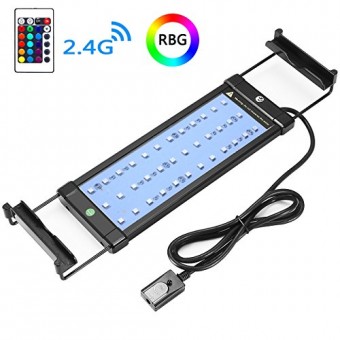 COODIA Aquarium Hood Lighting Color Changing Remote Controlled Dimmable LED Light for Aquarium/ Fish Tank, 6W 36 LED's Extendable upto 19.5 inches ...