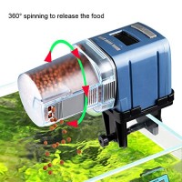 COODIA Auto Fish Food Feeder Battery Operated Automatic Aquarium Tank Timer Feed Fish, 4 times Max a Day, Capacity Adjustable, LCD Display