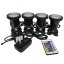 Pond Lights Remote Control Submersible Lamp [Set of 4] IP68 Underwater Aquarium Spotlight 36-LED Multi-color Decoration Landscape Lamp for Swimming...