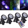 Pond Lights Remote Control Submersible Lamp [Set of 4] IP68 Underwater Aquarium Spotlight 36-LED Multi-color Decoration Landscape Lamp for Swimming...