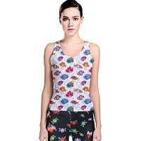 Colorful Sea Pattern Tropical Fish Medusa Ocean Tank Top