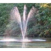 Custom Pro FT 6000 Floating Pond and Lake Fountain Complete Kit - Powerful Pump, 4 Spray Styles, 100 Foot Cord and More - Easy to Assemble