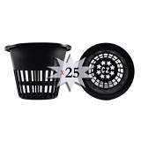 Cz Garden Supply 25 pack - 3 inch Net Pots Cz All Star Round HEAVY DUTY Cups WIDE LIP Design - Orchids • Hydroponics Kratky WIDE Mouth Mason Jars S...