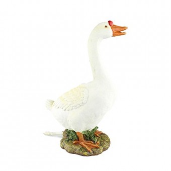 Danmu 1pc Polyresin Goose Statue Garden Decor Pond Spitter(Style 1) Pump Not Included