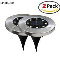 DEBON Solar Underground Light Solar Outdoor Ground Lights, 8 LED Waterproof Sensing Lawn Light Auto On/Off Landscape Pond Powered Light for Pool,Ba...