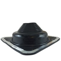 DEKTITE SQUARE PIPE FLASHING BOOT: #5 Black EPDM Pipe Flashing Dektite (OD pipe size 4ʺ to 8ʺ) ~ Roof Jack Pipe Boot is on-site adjustable ~ pipe f...