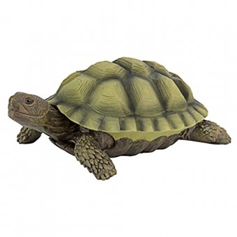 Design Toscano Gilbert the Box Turtle Garden Decor Animal Statue, 9 Inch, Polyresin, Full Color