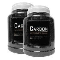 2 Pack - 24 Ounce Premium Laboratory Grade Super Activated Carbon with Free Media Bag Inside Each Jar - AM BRAND