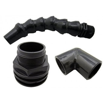 Aquarium Return Fitting Kit - 3/4" Slip/Slip Bulkhead/90 Degree Elbow (AM BRAND)