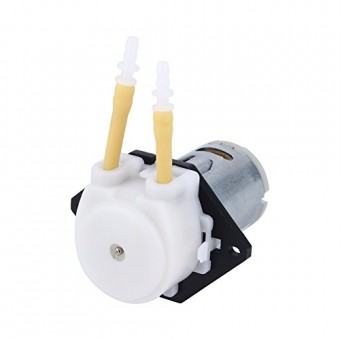 Peristaltic Pump,12V DC Peristaltic Liquid Hose Pump Dosing Head with Connector for Aquarium Lab Analytic (White)