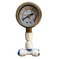 Pressure Gauge for Reverse Osmosis RO Unit / HMA Filter Aquarium with 1/4" Pipe